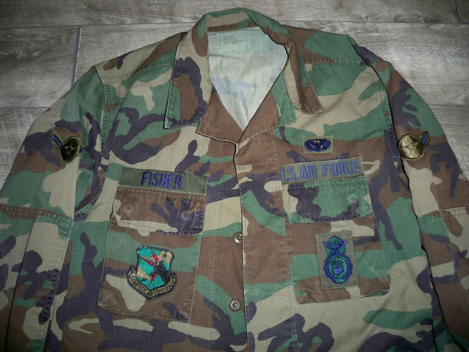  camo woodland military uniform vtg jacket