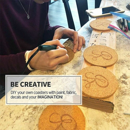 Set of 16 Cork Coasters Absorbent with Holder Drink Coffee Tea Cup Pad Mat Decor - Picture 8 of 10