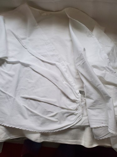 Womens H&M White Wrap Over Shirt Size 14 - Picture 6 of 7