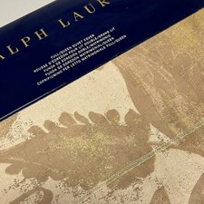 Free Ship Ralph Lauren QUEEN Duvet Cover Weston Park Attley Gold Block Floral