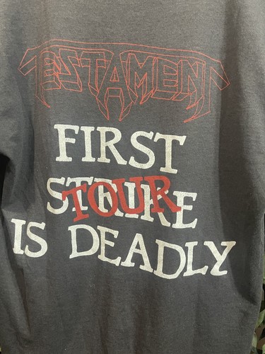 Vintage 1987 Testament "First Strike Is Deadly” Tour Shirt thrash metal merch - Picture 6 of 11