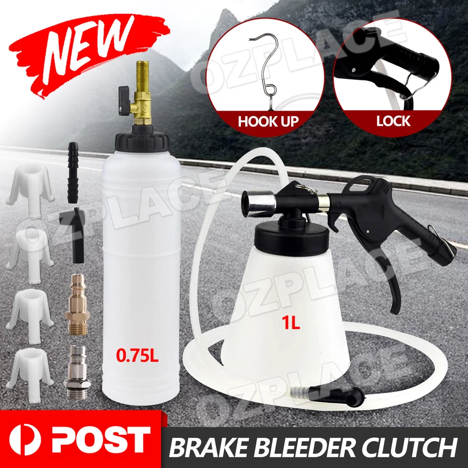Air Brake Bleeder Kit Clutch Vacuum Oil Bleeding Extractor Fluid Fill Adapters - image 1 of 4