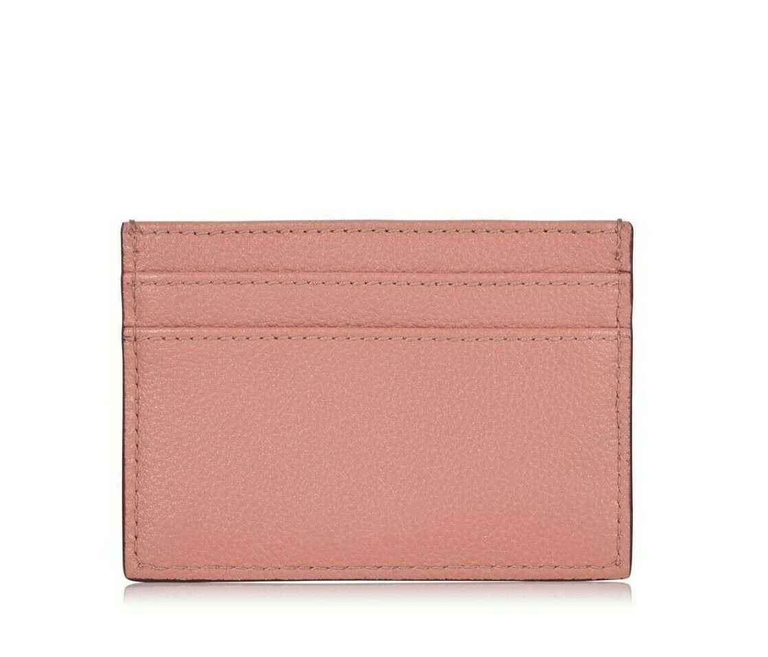 Jimmy Choo Aries Rosewood Grainy Calf Leather Card Holder in