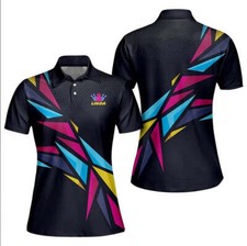 Bowling Colorful Sport Design Polo Shirt, Women Polo Shirt, bowling Shirt For La