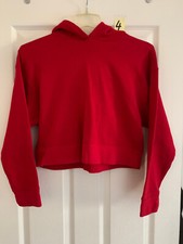 OLD NAVY Women's Size S,Short,Red Snuggly Fleece Hoodie,90 Cotton.