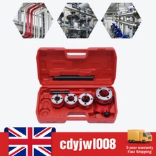 Pipe Threading Kit BSPT Thread Cutting Steel Threader Plumbers Set UK