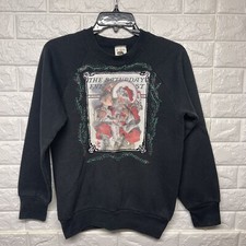 Vintage The Saturday Evening Post Santa Boy Xmas Crewneck Women S Made in USA