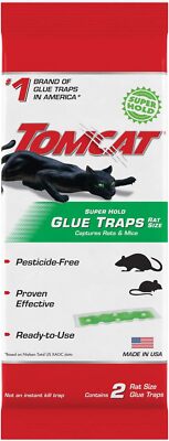 Tomcat 0362910 2 Pack Super Hold Pesticide Free Rat Glue Traps