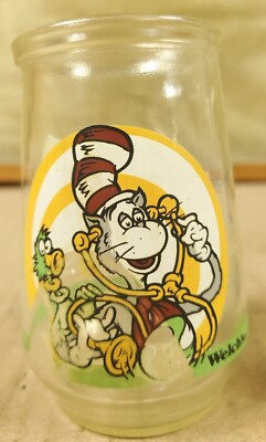 Rare Vintage 1996 1997 Welch's Dr. Seuss Glass Jelly Jam Jars