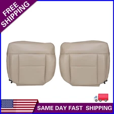 For 2005-2008 Ford F-150 Lariat Driver / Passenger Bottom Leather Seat Cover Tan