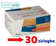 SIRINGA INSULINA per uso VETERINARIO (30 Siringhe) - 1 ml - 40 UI/ML ⇢ 29GX1/2"
