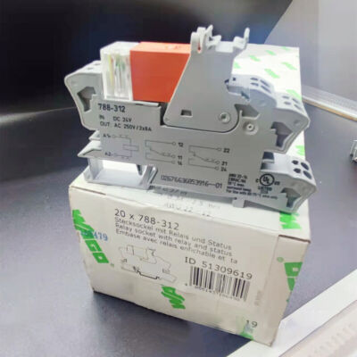 1pc NEW Wago 788-312 Relay DPDT 8A 24VDC-
