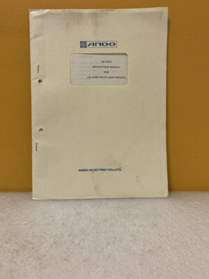 Ando AQ-4303B White Light Source Instruction Manual