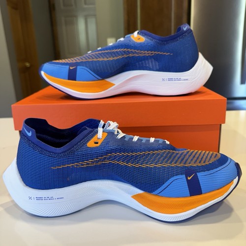 Size 10.5 - Nike ZoomX Vaporfly NEXT% 2 Game Royal Vivid Orange - Picture 2 of 6