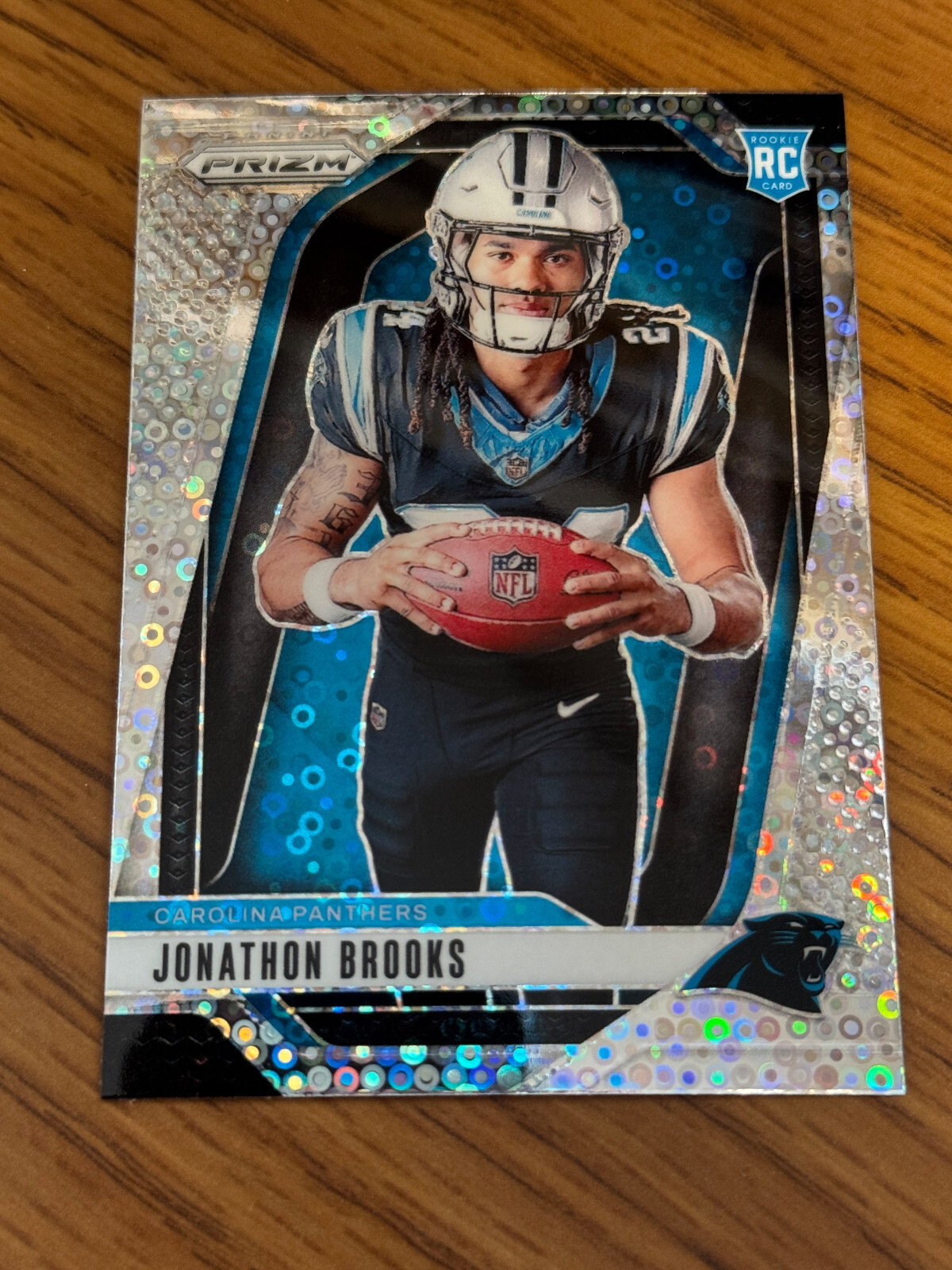 Jonathon Brooks 2024 Panini Prizm Rookie Variation No Huddle #21 Panthers RC