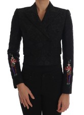 DOLCE & GABBANA Jacket Blazer Black Brocade Fairy Tale IT42 / US8 / M RRP $4200