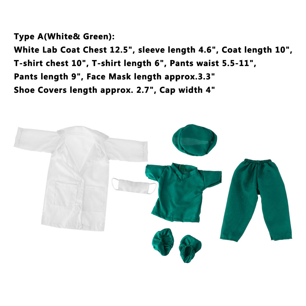 Cute Doll Doctor Nurse Clothes Outfit Set Fits 45cm Our Generation My Life Doll
