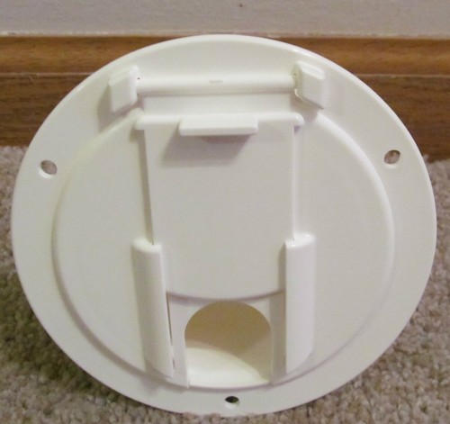 POLAR WHITE Electric Power Cord Medium Round Cable Hatch 3.5" Cutout Screws RV - Bild 4 von 5