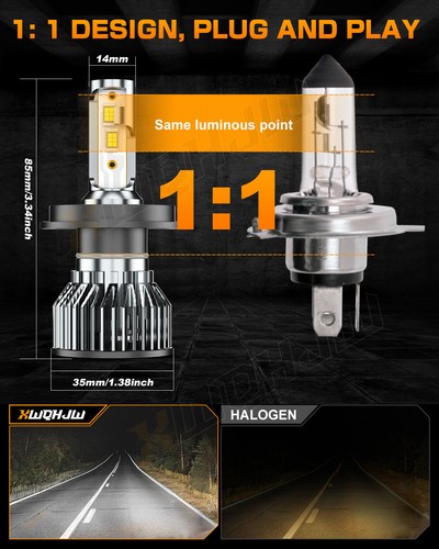 Faro LED bombillas altas-bajas para camioneta Toyota Tacoma cabina 2,7 L 3,4 L 1997-2015 9003 - Imagen 4 de 8