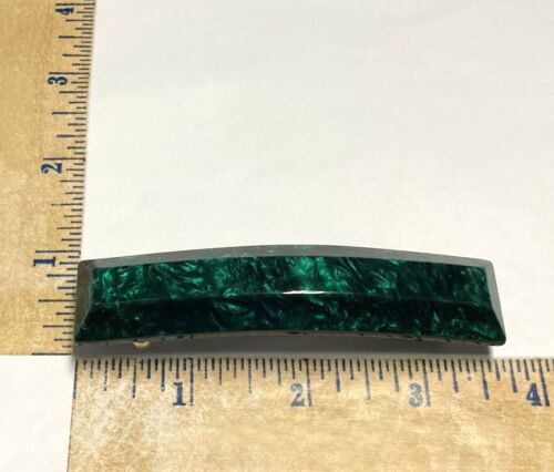 French Hair Clip Barrette Women Long Beveled Edge Flat Rectangle Made in France - Picture 10 of 18