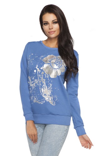 Damen Pullover Blumendruck Trainingsanzug Oberteil Pulli Bluse Pulli Größe 8-12 1958 - Bild 2 von 7