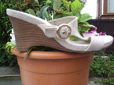 M&S SUEDE FOOTGLOVE WEDGE SANDALS.WORN ONCE.