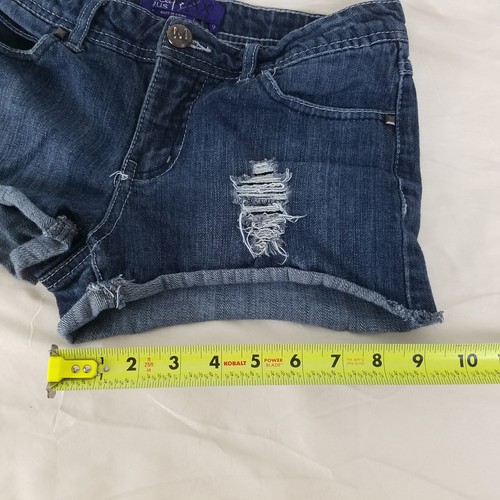 Miley Cyrus Denim Shorts Juniors 9 Blue Jean Low Rise Womens Distressed - Picture 5 of 12