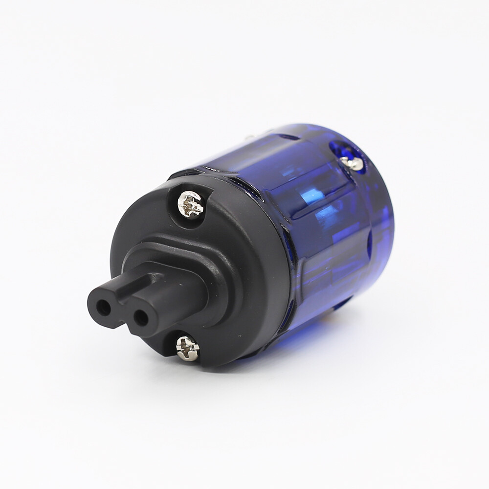 Connecteur Secteur Femelle IEC C7 – Figure 8, Cuivre, Rhodium – Neuf, Pour Câble Audio