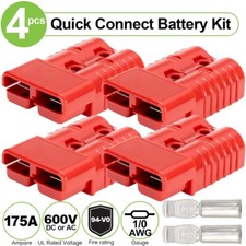 24 Winch Connector Battery Quick Connect Disconnect Wire Terminal Plug Kit 175a