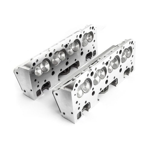 Chevy SBC 350 205cc 64cc Straight Plug Hydraulic Roller Assembled Cylinder Heads - Picture 4 of 4