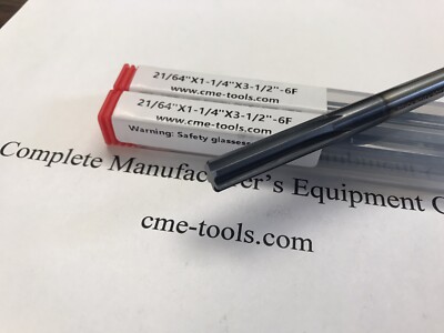 2pcs 21/64  Solid Carbide chucking reamer Tialn Coated 6 straight flute 515-TN