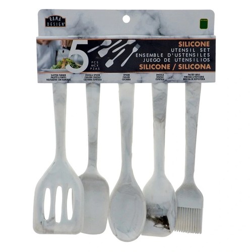 CHEF'S MARBLE 5PK Mini Silicone Utensil Set FREE SHIPPING