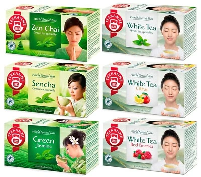 TEEKANNE - Weißen und Grünen Tee-Set MIX - World Special Teas - 6 x 20 Teebeutel - Bild 1 von 4