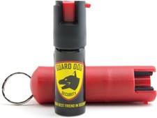 Guard Dog Quick-Action Pepper Spray Safety Twist Top Keyring 16ft USA-Made Red