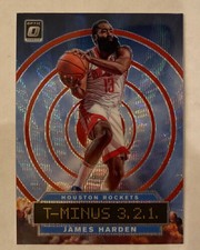 2019-20 Donruss Optic James Harden Red Prizm Wave   T-Minus 3,2,1 Rare Card #4