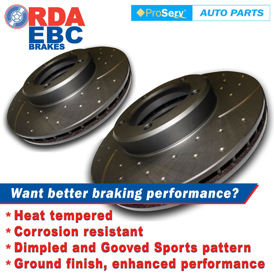 Front Slotted Disc Brake Rotors & Pads BMW 3 Series E92 320 2007ON