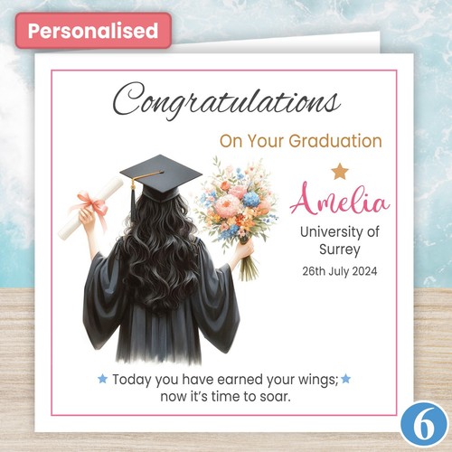 Tarjeta de graduación personalizada tarjeta de graduación personalizada niñas damas - Imagen 8 de 18