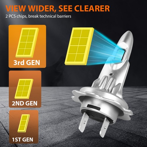 UPGRADE H7 LED Headlight High Low Beam Bulbs Conversion Kit Canbus Error Free 2x - Foto 5 di 13