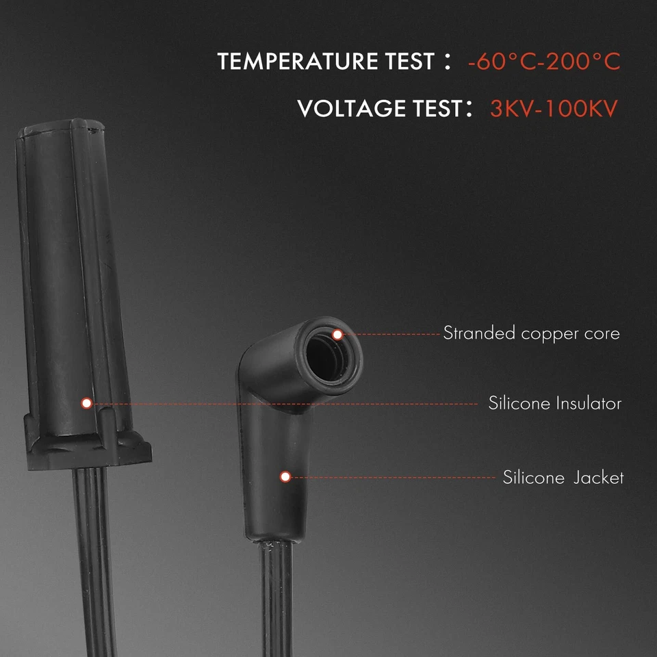 9x Spark Plug Wire Set for Chevrolet C2500 1991-1993 C3500 G30 K2500 K3500 GMC - Image 4 of 4