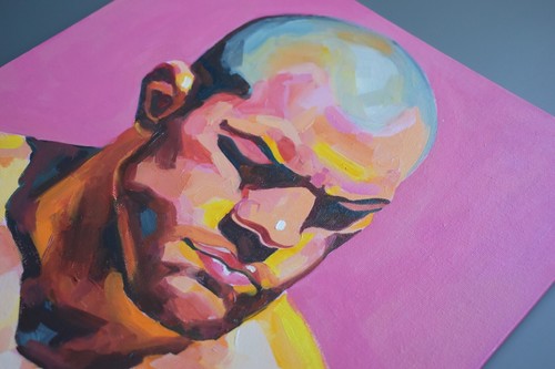 Original Hand painted Artwork Oil Painting Gay Man Male Nude - Picture 3 of 3