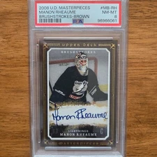 2008-09 Ud Masterpieces Manon Rheaume brushstrokes-brown graded psa8 #MB-RH