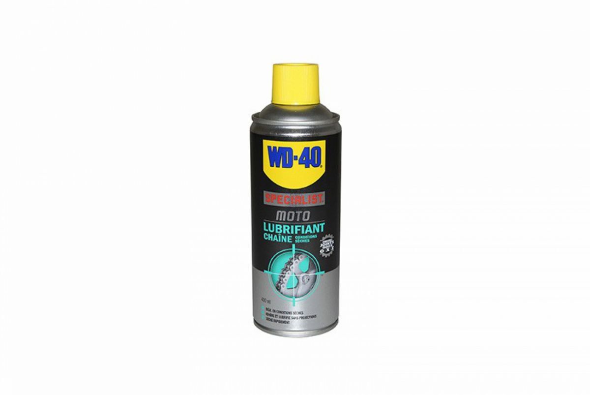 Lubrifiant Chaine WD-40 Specialist Moto Spray Entretien Chaîne Moto Sec 400ml