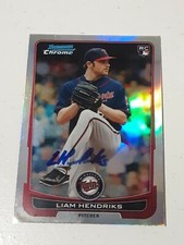 Liam Hendricks Minnesota Twins 2012 Bowman Chrome Autograph Card #39 READ DESCR