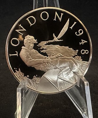 1948 London History of The Olympic Games Bronze Coin US Franklin Mint