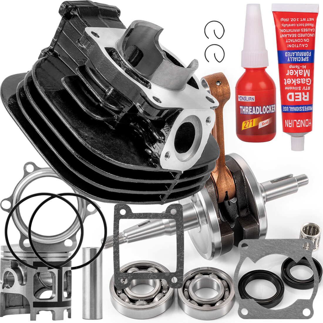 For Yamaha Blaster 200 88-06 Engine Crankshaft & Cylinder Piston Bearing Gasket