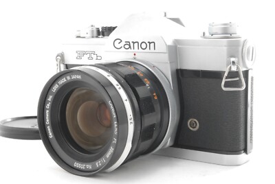 [Exc+5] Canon FTb QL 35mm Silver Film Camera + FL 35mm F/2.5 Lens From Japan