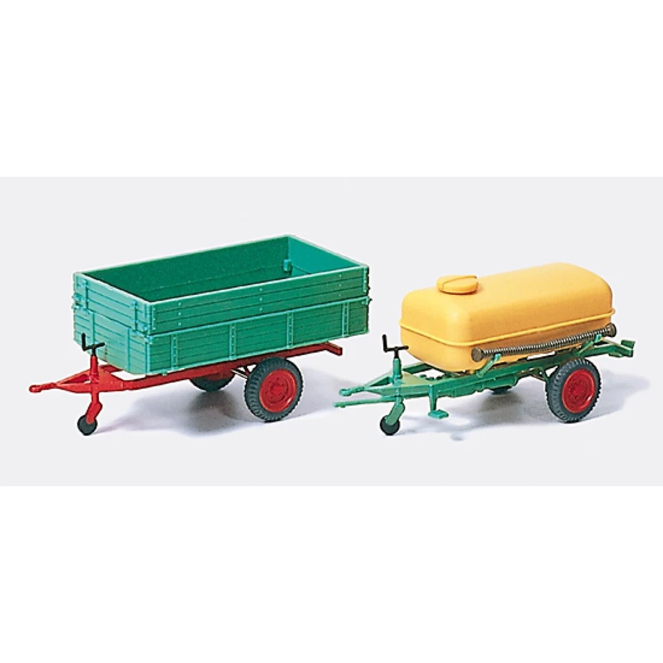 Single Axle Trailers (1 Tipper and 1 Barrel) Preiser 17917 - Image 2 of 2