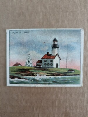 Vintage Hassan Light house series CIGARETTES trading cards Plum Island
