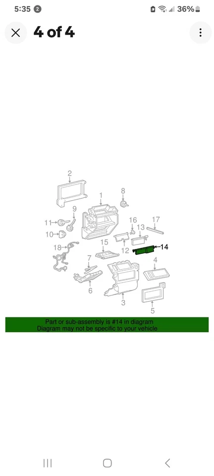 Válvula Modo HVAC ACDelco GM Equipo Original 52491906 Foto 3 de 3