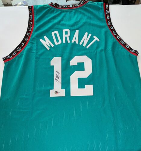 Maglia firmata autografo Ja Morant Memphis Grizzlies personalizzata Beckett BAS